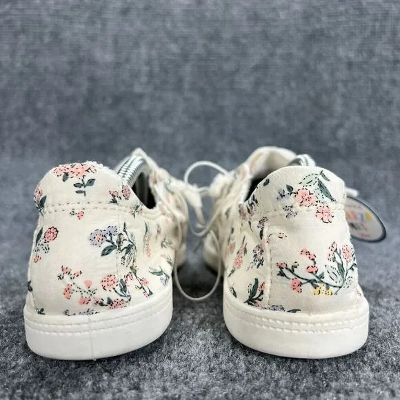 Jellypop Womens Sneakers Size 5.5 Off White Floral Canvas Slip On Shoes Comfort - Picture 6 of 10